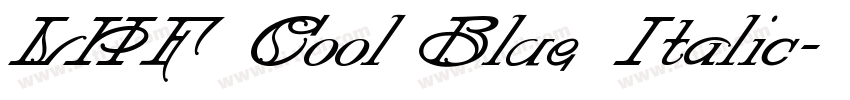 LHF Cool Blue Italic字体转换
